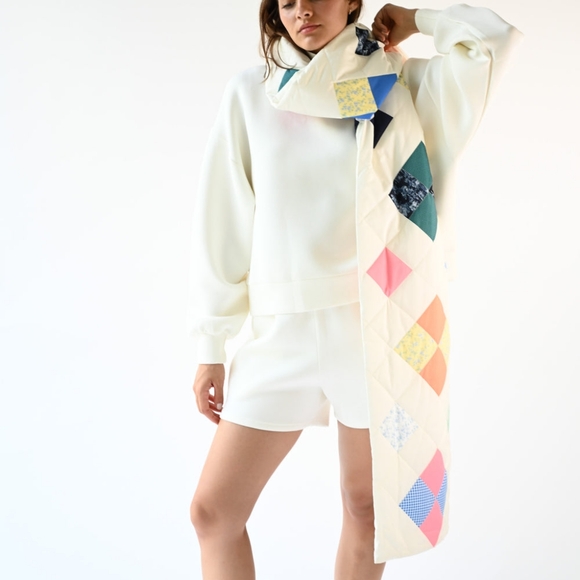 Colorful Patchwork Scarf - Picture 7 of 7